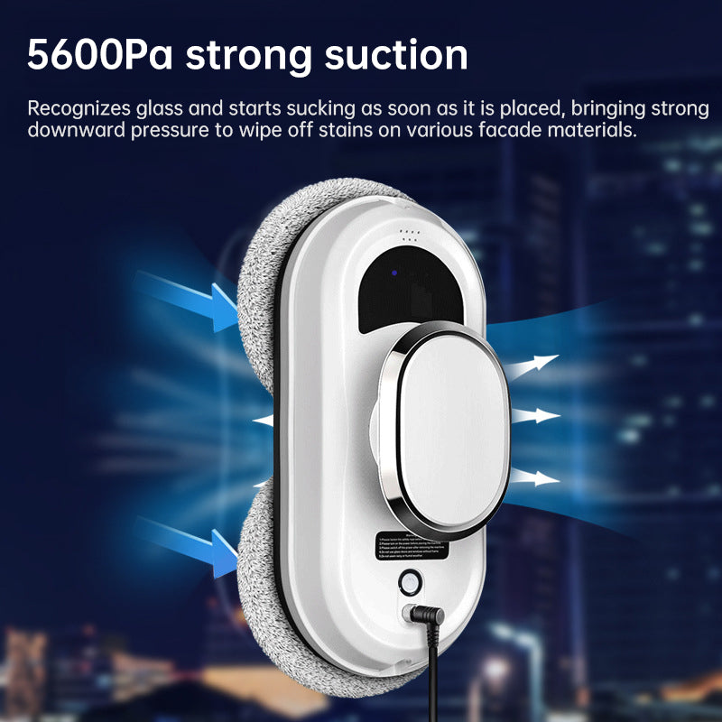 5600Pa Smart Window Cleaning Robot Auto-Guided, Remote-Controlled Glass Cleaner for Home Use