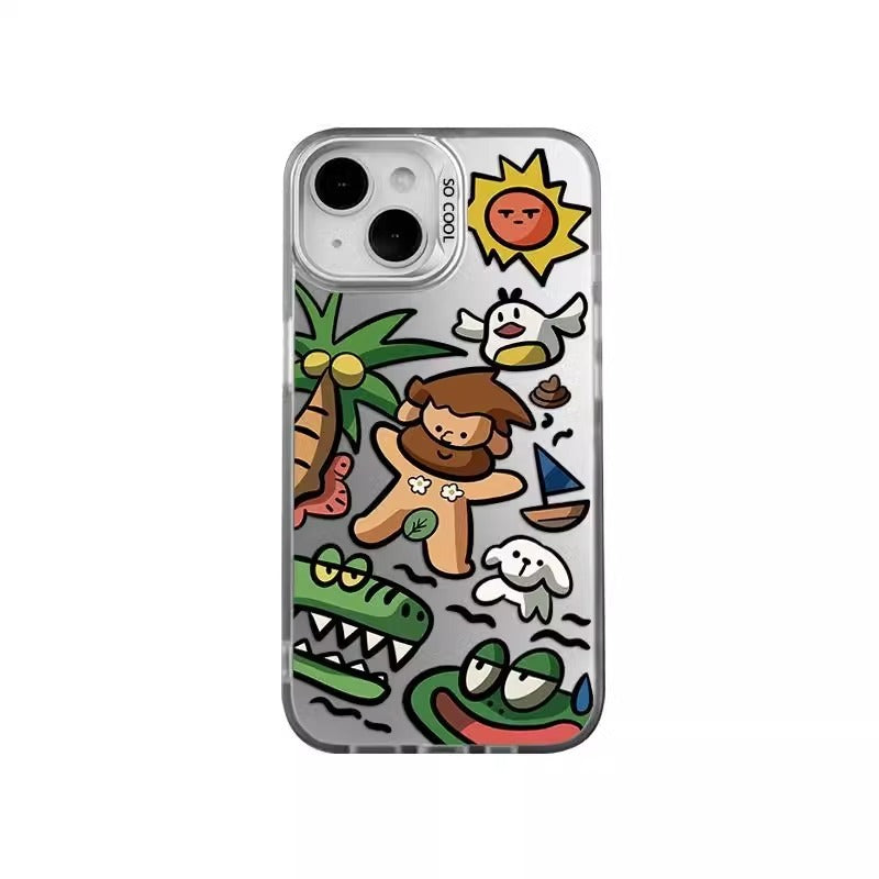 Fun cartoon Apple 15promax phone case iPhone 14plus frosted new full package anti drop