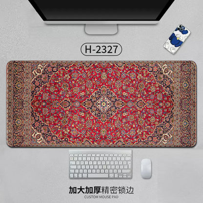Large Persian Mouse Pad Office Carpet MousePad Natural Rubber Lockedge Anti Slip Desk Mat Laptop Office Game Accessories Pad
