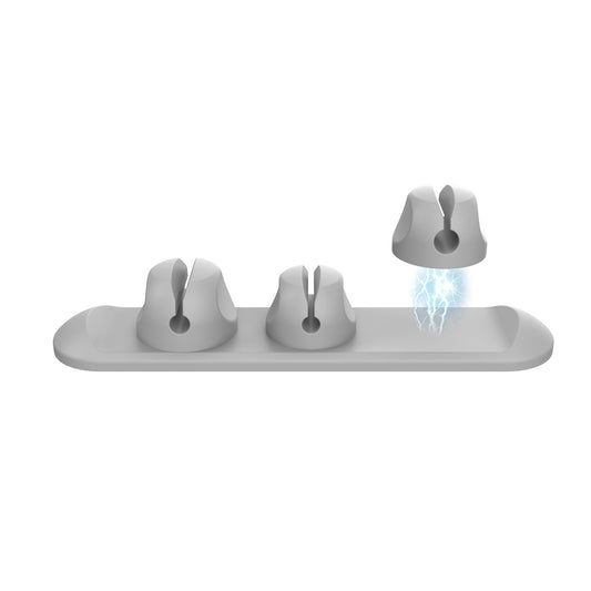 Data cable protection cover charging wire magnetic cable organizer silicone desktop data cable storage and winding device