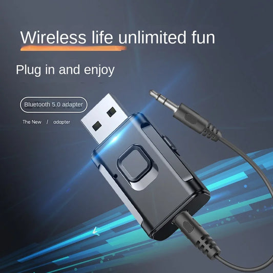 Car mounted Bluetooth receiver, audio dedicated wireless TV amplifier, Bluetooth transmitter, audio computer 2-in-1