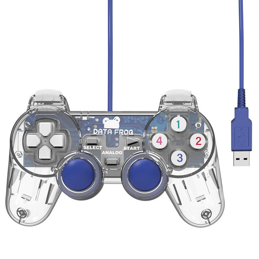 Transparent shell PC computer USB game controller 3D joystick controller vibration free game accessories