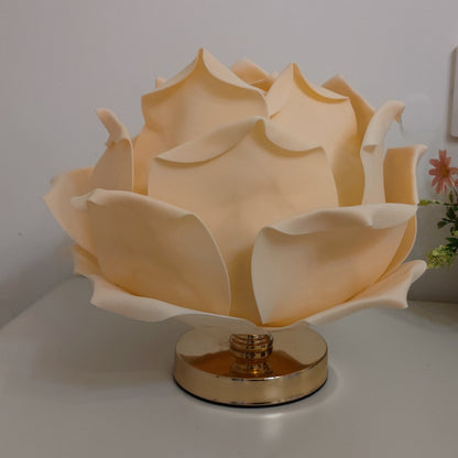 Creative Large Rose Flower Lamp Lotus Lamp for Girl's Bedroom, Romantic Atmosphere Wedding Decoration Bedside Table Lamp