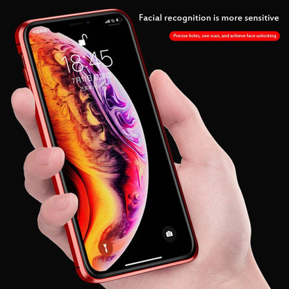 Protect Privacy Tempered Glass + Magnetic Phone Case for iPhone 7 8 Plus X XS MAX XR Fundas Metal Bumper Double-side Glass Cover