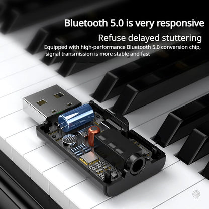 Car mounted Bluetooth receiver, audio dedicated wireless TV amplifier, Bluetooth transmitter, audio computer 2-in-1