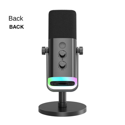 Condenser Microphone for Computer Live Streaming Karaoke Recording Audio Pickup Capacitor Mic for Mobile Phone Universal Karaoke Singing Gaming