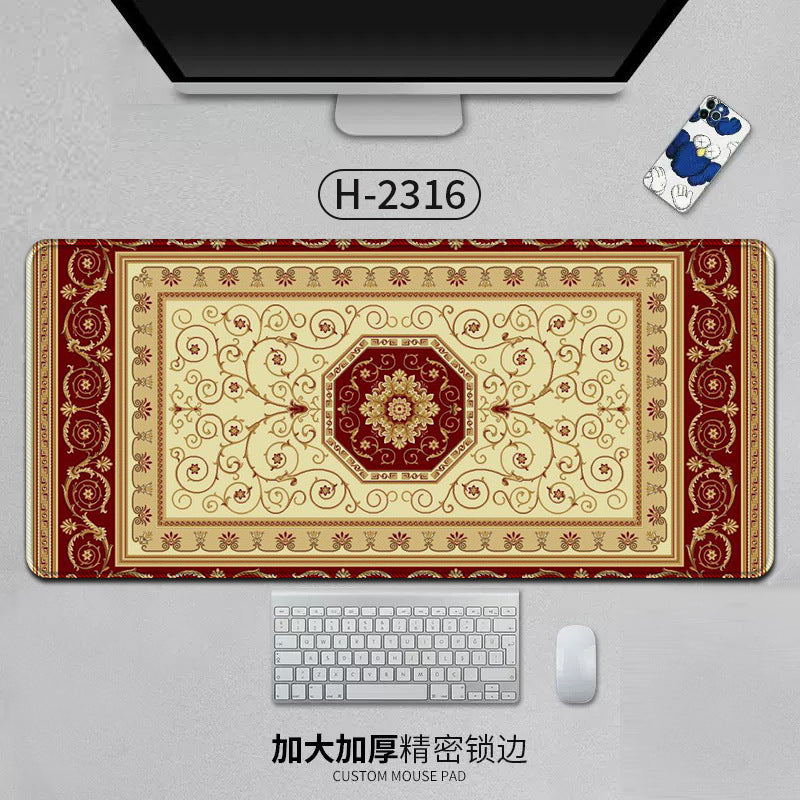 Large Persian Mouse Pad Office Carpet MousePad Natural Rubber Lockedge Anti Slip Desk Mat Laptop Office Game Accessories Pad
