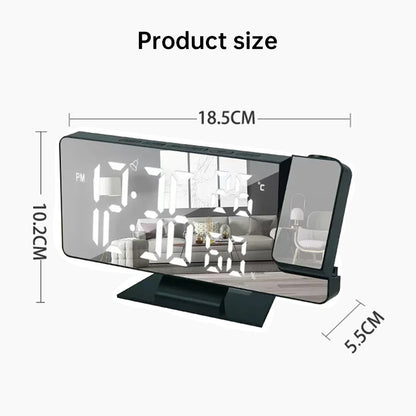 Home LED Projection Alarm Clock - Time, Temp Display, Backlight, Snooze