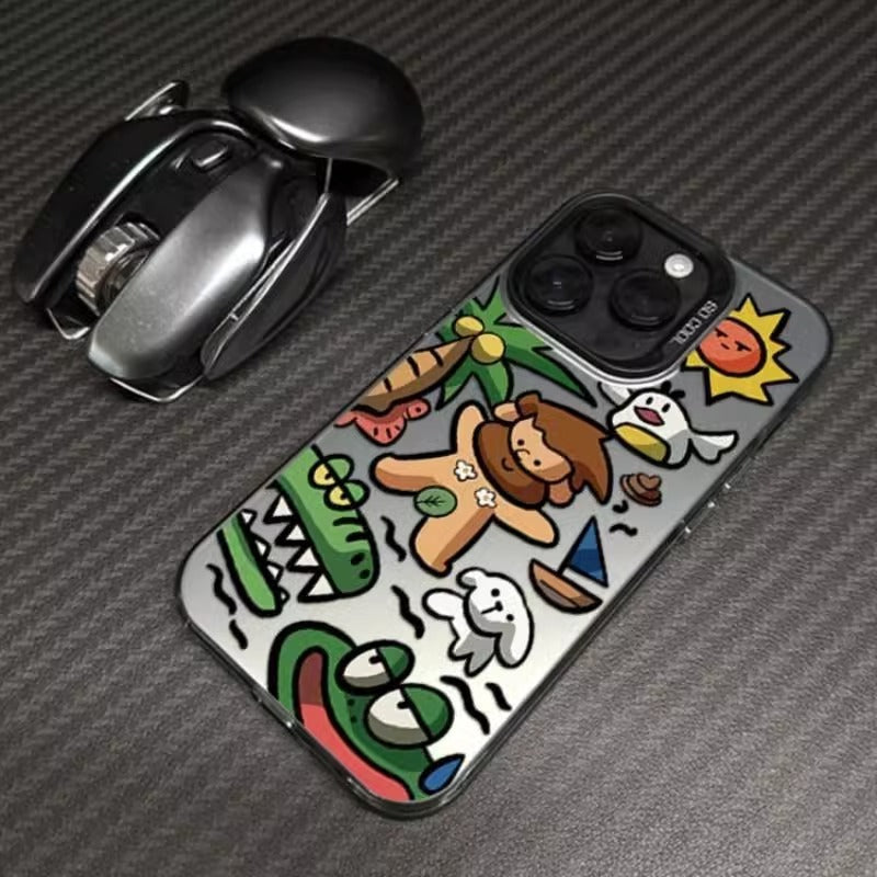Fun cartoon Apple 15promax phone case iPhone 14plus frosted new full package anti drop