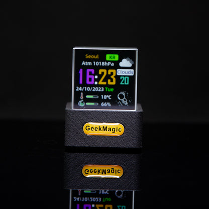 New Trend Mini Transparent WiFi Weather Clock Creative Gift Desktop Decoration Display
