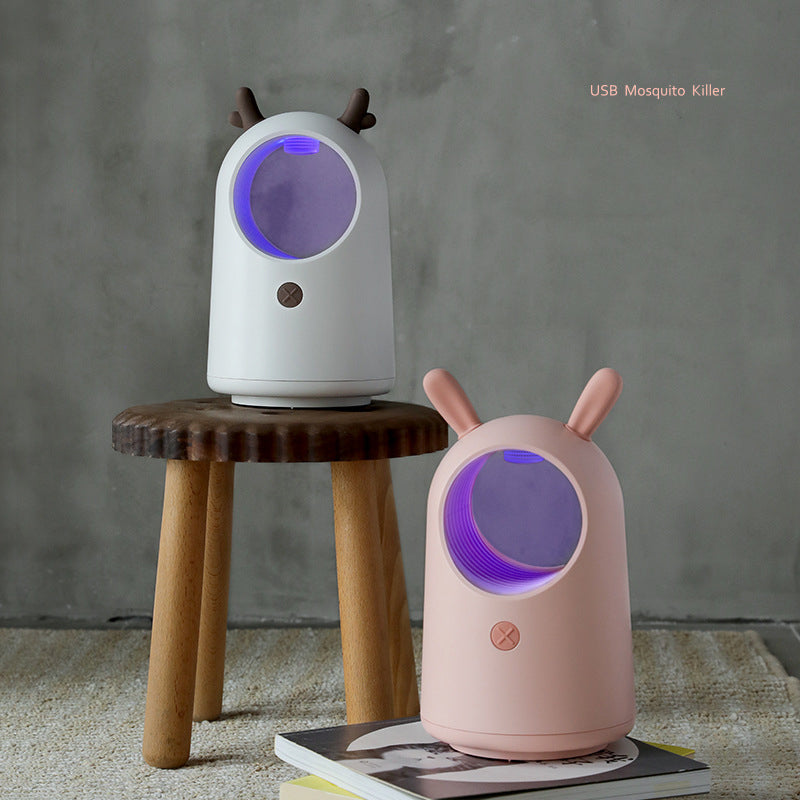Cute Pet Shape Mosquito Killing Lamp Cute Rabbit Cute Deer Physical Mute Home Bedroom Mosquito Killing Lamp