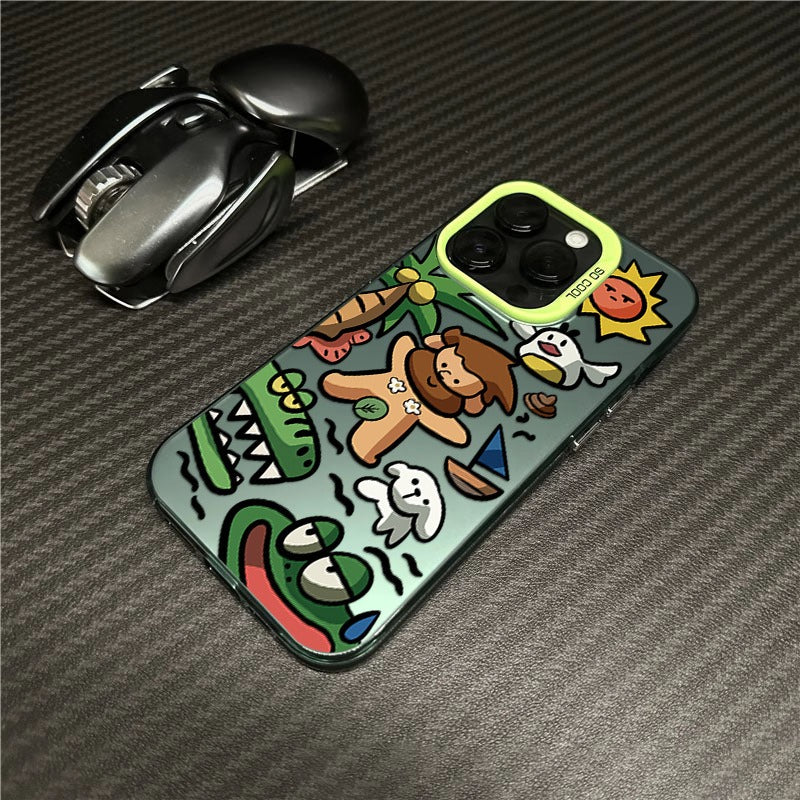 Fun cartoon Apple 15promax phone case iPhone 14plus frosted new full package anti drop