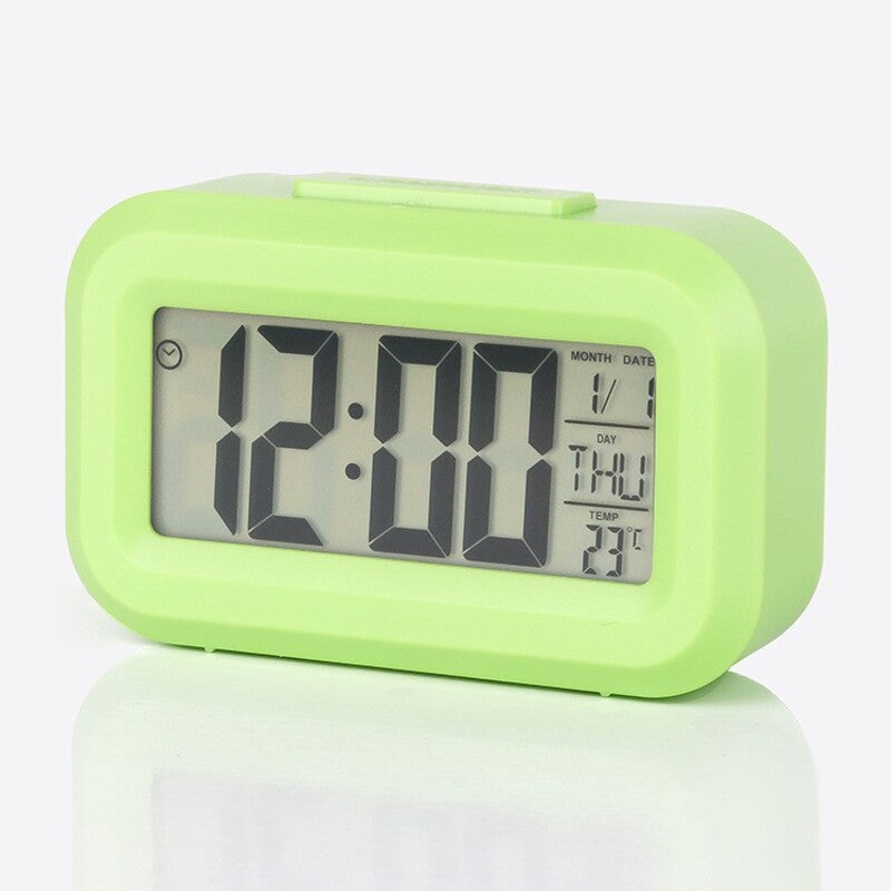 Mini Digital Alarm Clock: LED Backlight, Calendar, Snooze, Data Display