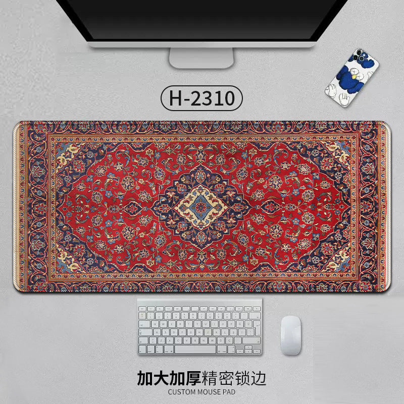Large Persian Mouse Pad Office Carpet MousePad Natural Rubber Lockedge Anti Slip Desk Mat Laptop Office Game Accessories Pad