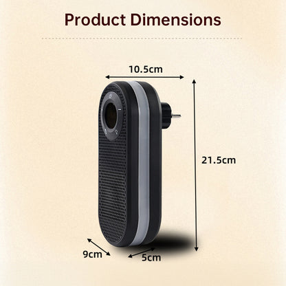 Wall-Mounted Space Heater with Night Light, Fast Heating & Overheat Protection for Desk, Bedroom, Office