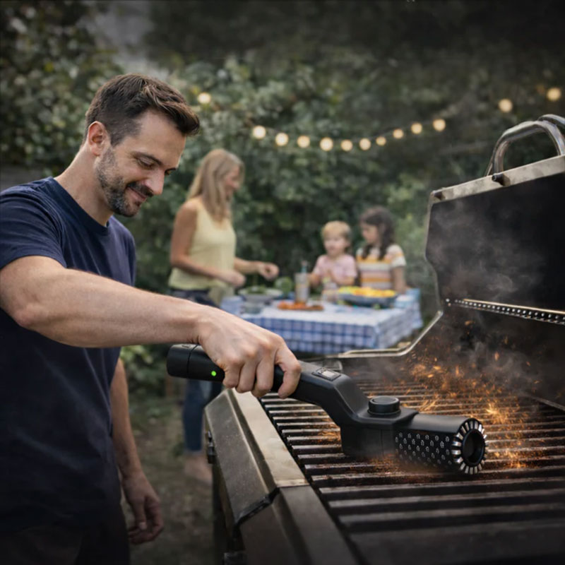 Rechargeable Electric Cleaning Brush for Grill & Floors, 3-in-1 Power Scrubber for BBQ, Patio, Tile