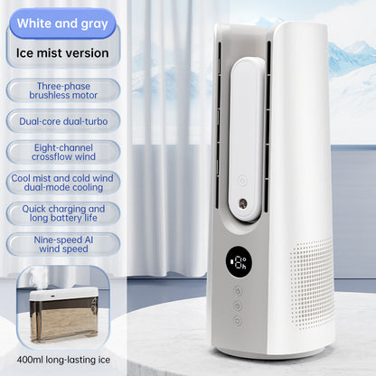 2025 NEW Portable Tower Fan – 6 Speeds, Mist Bladeless, for Bedroom/Living Room/Office