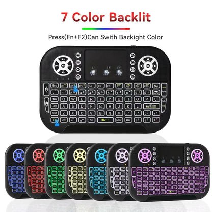 N8 Air Mini Flying Mouse Keyboard RGB Colorful Backlit Small Keyboard Smart TV Remote Control Portable