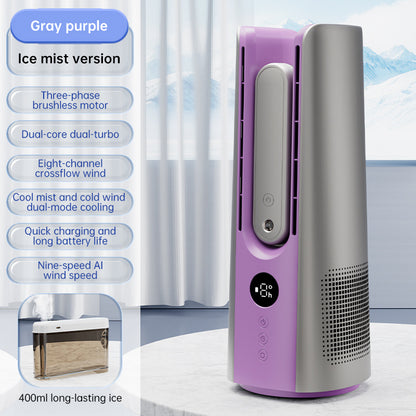 2025 NEW Portable Tower Fan – 6 Speeds, Mist Bladeless, for Bedroom/Living Room/Office
