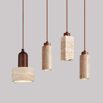 Yellow cave stone pendant lamp restaurant lamp bar counter pendant lamp bedroom bedside hanging lamp
