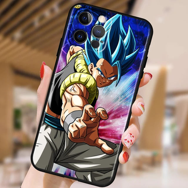 Japanese Art D-Dragon Ball Z For Apple iPhone 15 14 13 12 Pro Max Mini 11 Pro XS Max X XR 6 7 8 Plus SE 2020 Black Phone Case