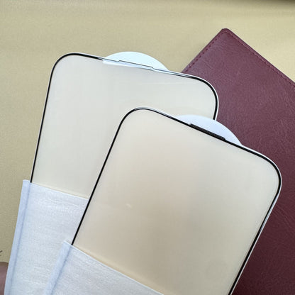 Protective Red Light Blocking Tempered Glass Film for iPhone 16 Pro Anti-Blue Light Eye Protection Film Suitable