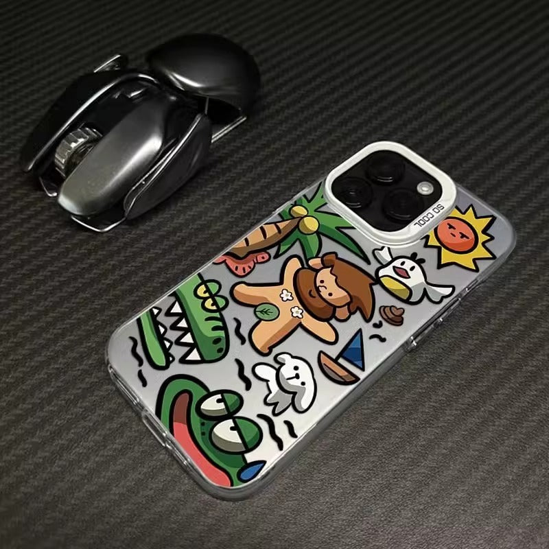 Fun cartoon Apple 15promax phone case iPhone 14plus frosted new full package anti drop