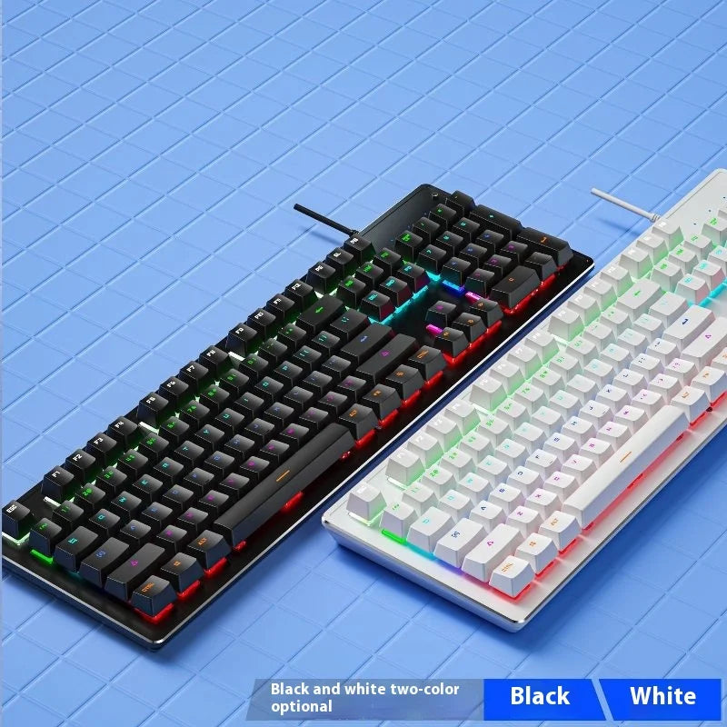 Cracked K880 Hot Swappable Mechanical Keyboard, Esports Game, Green Axis Office Computer Keyboard, Wired Mechanical Keyboard
