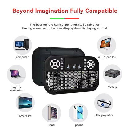 N8 Air Mini Flying Mouse Keyboard RGB Colorful Backlit Small Keyboard Smart TV Remote Control Portable
