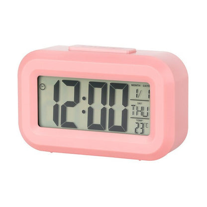 Mini Digital Alarm Clock: LED Backlight, Calendar, Snooze, Data Display