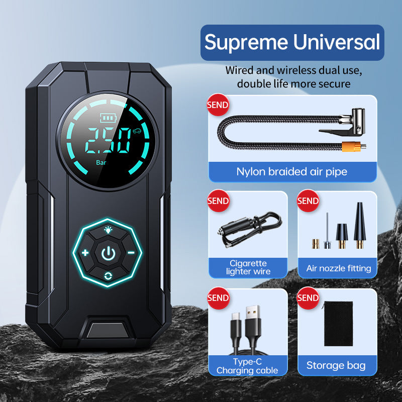 Car mounted tire inflator emergency start power supply Jump Starter