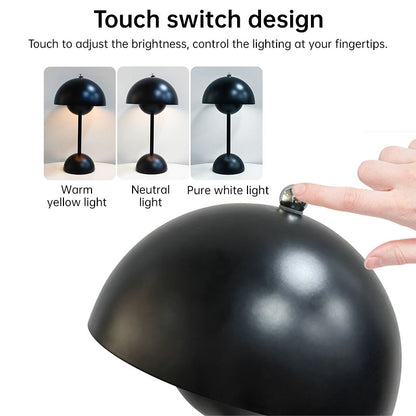 Nordic Mushroom Night Light, Rechargeable Touch LED Lamp for Home Decor, Bedroom, Desk, Wedding Decorations