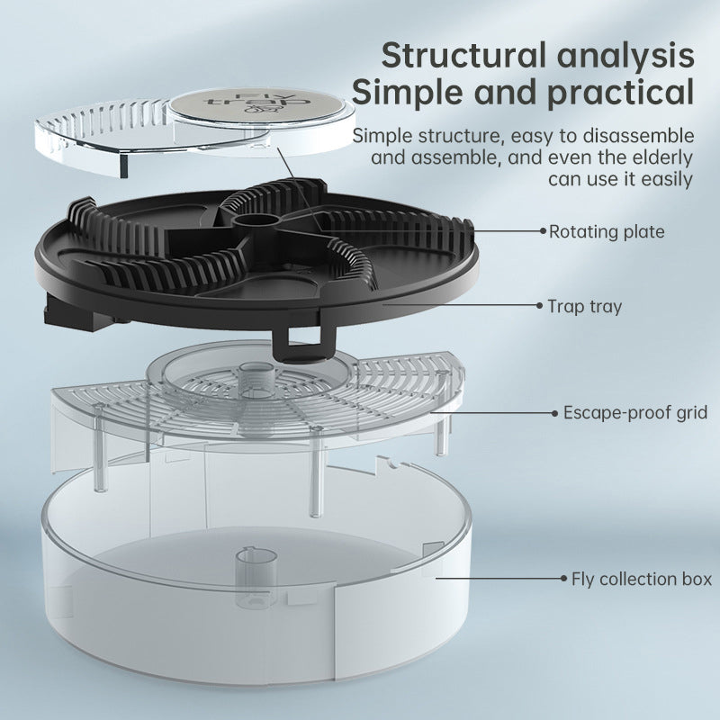 Fly Trap: Automatic, Removable Pest Catcher for Household & Kitchen