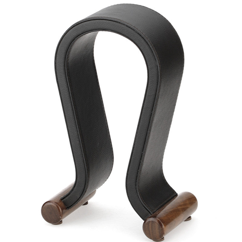 A-line Art Bluetooth Earphone Stand, Walnut Wood U-shaped Headphone Holder, Leather Headphone Rack, Display Stand, Hanging Rack, Decorative Ornament