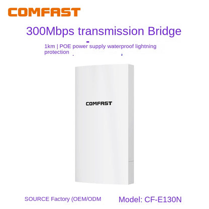 COMFAST CF-E130N 2.4G Outdoor WiFi Bridge for Elevator Surveillance and Industrial Applications