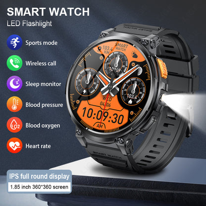 K66 Outdoor Sports with Flashlight Smart Watch for Men